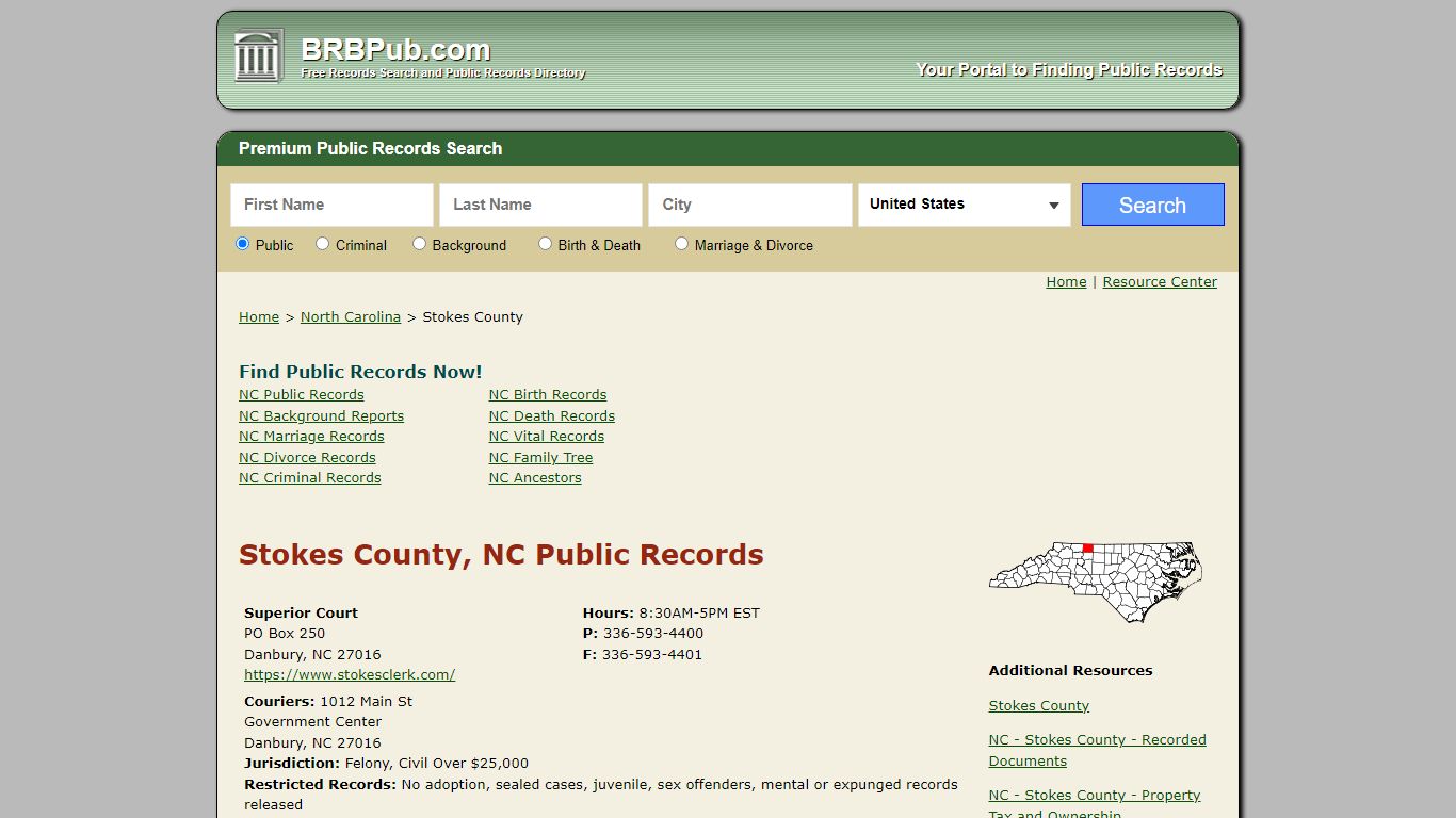 Stokes County Public Records | Search North Carolina Government Databases