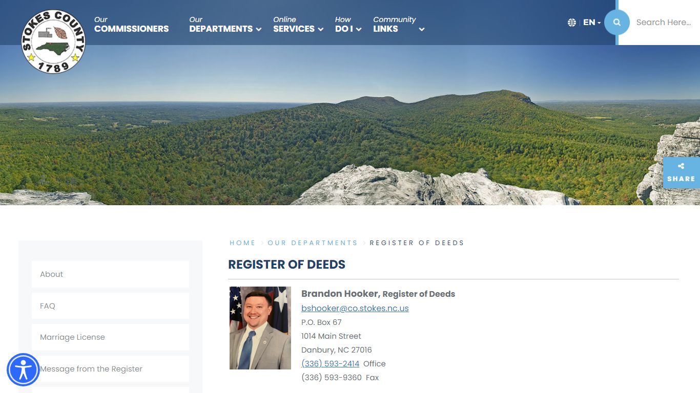 Register of Deeds - Stokes County, North Carolina